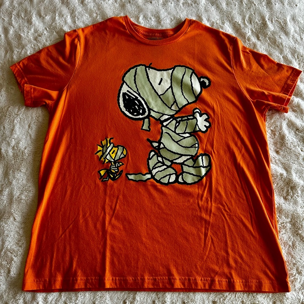 PEANUTS HYBRID Apparel XL Snoopy & Woodstock Mummy’s Halloween T-Shirt CLEAN